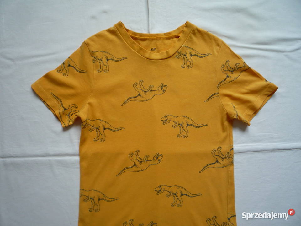 HM 134140 Żółta koszulka dinozaury H&M Szczecin sprzedam