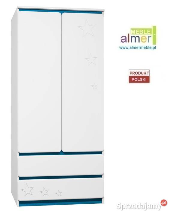 szafa dziecięca biała STARS MDF C21 90x55 w200 Koło