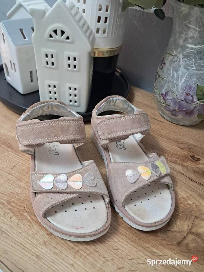 Sandaly skórzane 28 różowy Sandałki Siedlce sprzedam