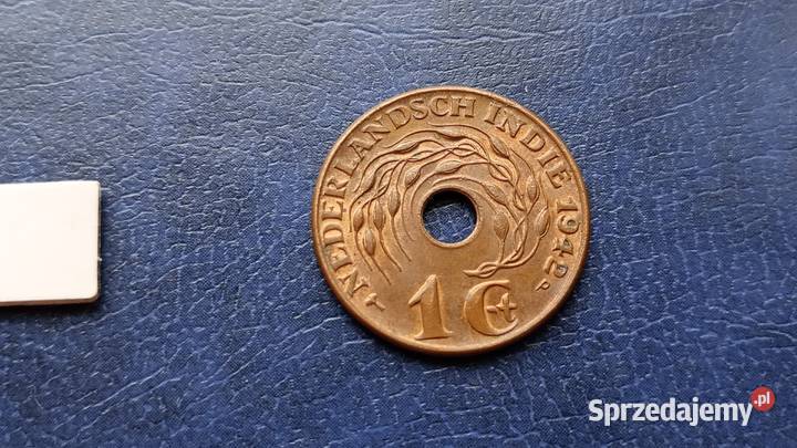 Stare monety 1 cent 1942 P Holenderskie Indie Numizmatyka Lesko