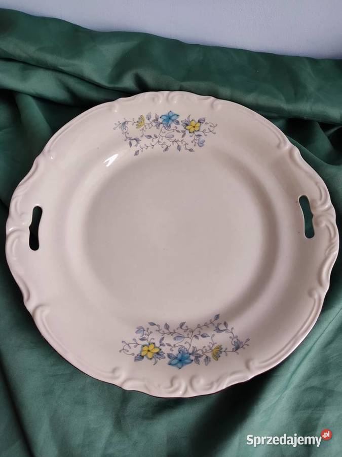 Talerz porcelanowy Tułowice kremowy z uchwytami Głuchołazy sprzedam