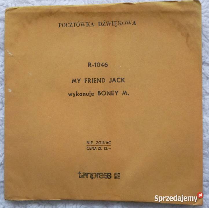 Pocztówka dźwiękowa 1980 Boney M My friend Jack Warszawa sprzedam