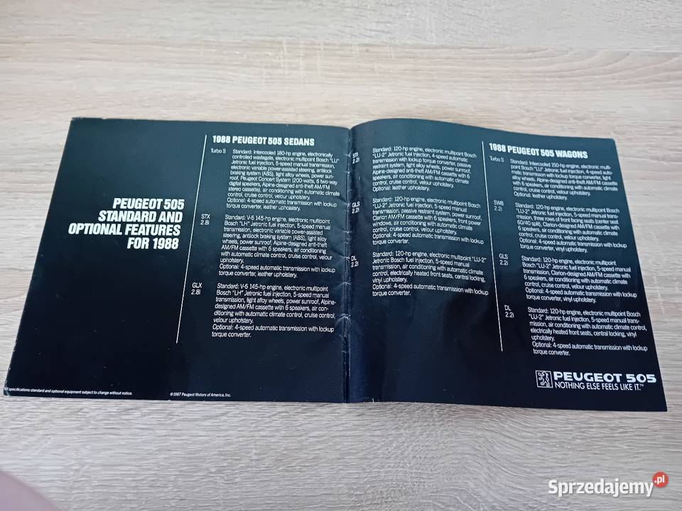 Katalog prospekt Peugeot 505 Krosno