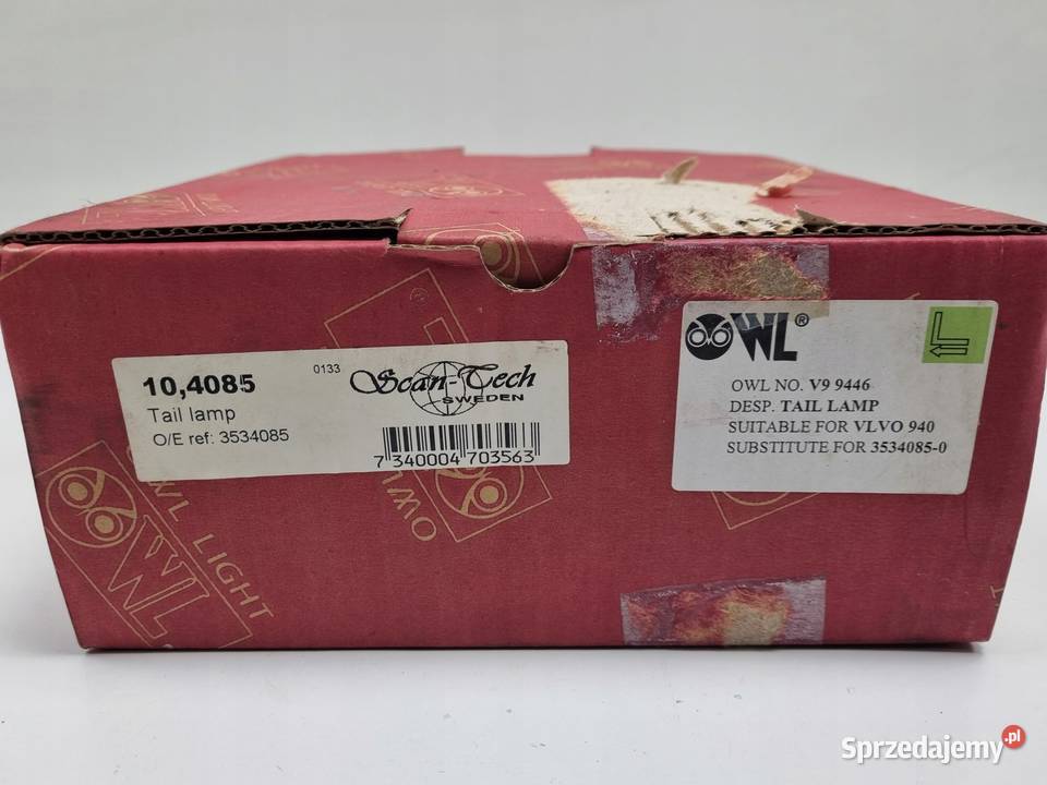 Volvo 940 960 9198r TYLNIA TYLNA LAMPA LEWA lewy osobowe Rudka