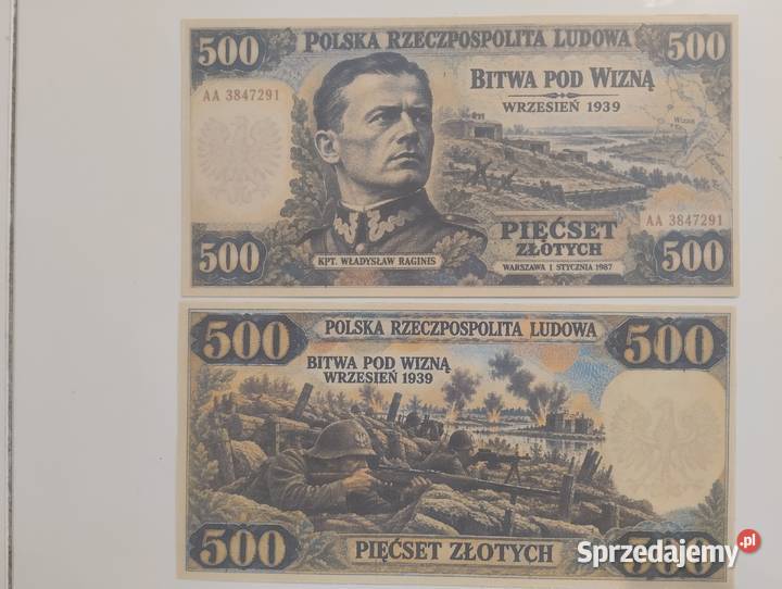 zestaw 9 sztuk banknotów kolekcjonerskich z