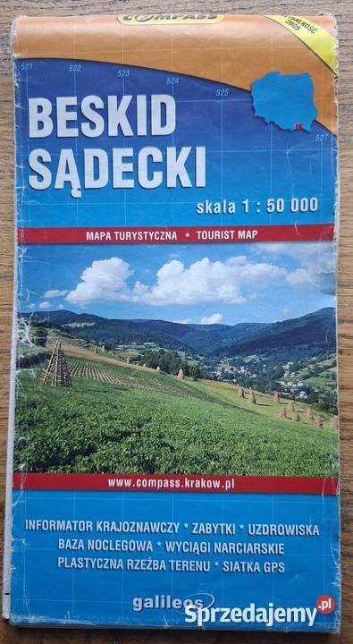 Beskid Sądecki 1 50 000 mapa turystyczna Compass sprzedam