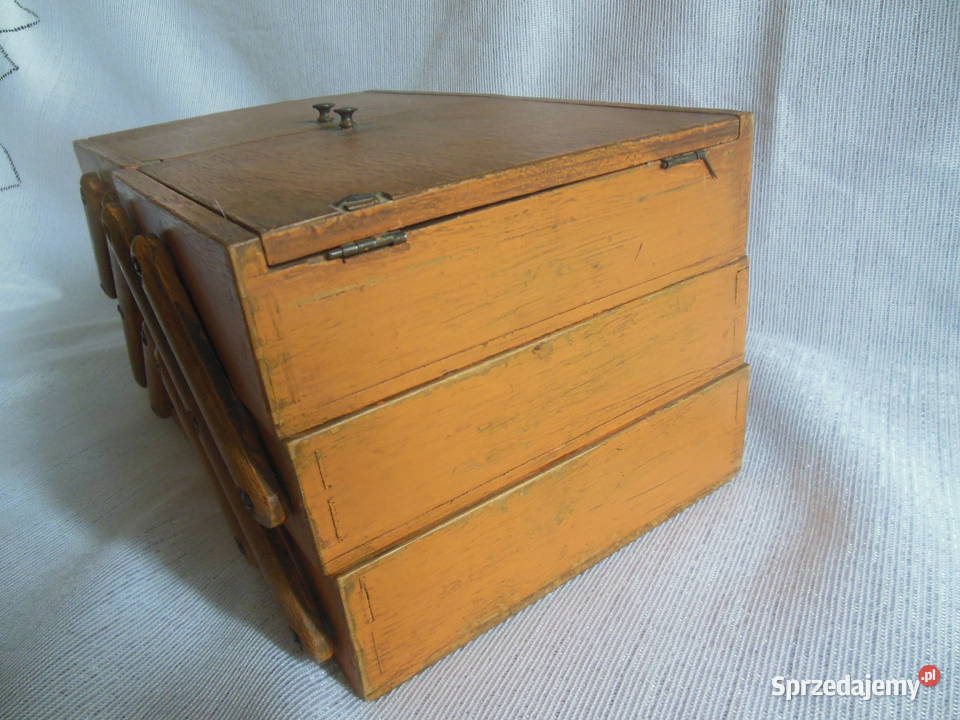 Niciarka drewniana Pomarańcz PRL Kielce