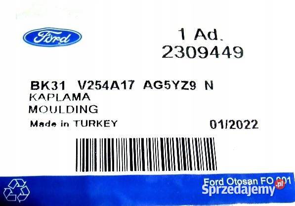 NAKŁADKA LISTWA BOCZNA LEWA ŚRODKOWA FORD Głogów sprzedam