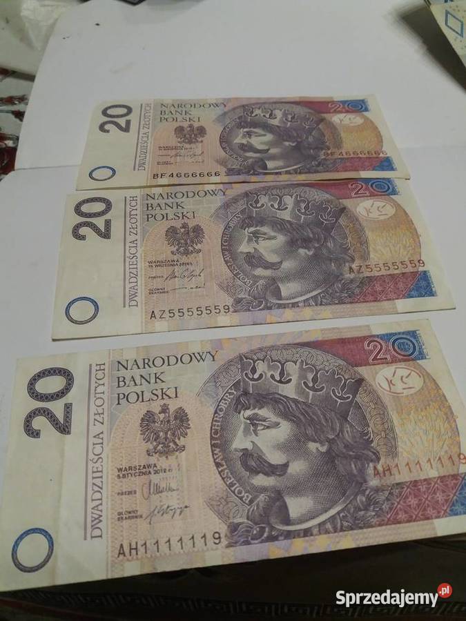 Banknoty NBP z 6 jednakowym cyframi Kraków sprzedam