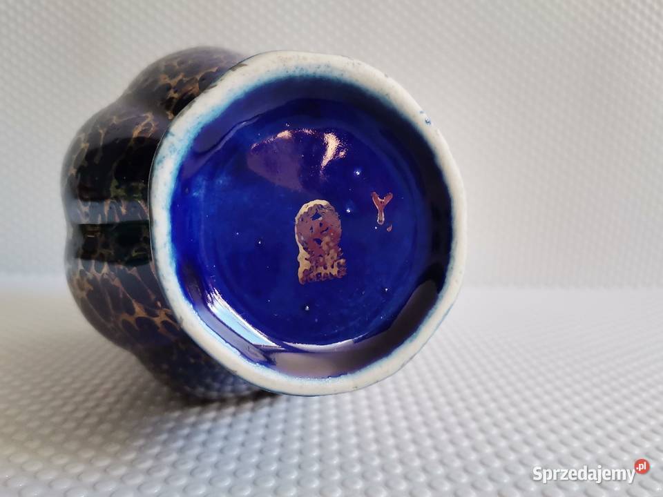 Stary kobaltowy wazon porcelana porcelit Antyki, Sztuka, Kolekcje