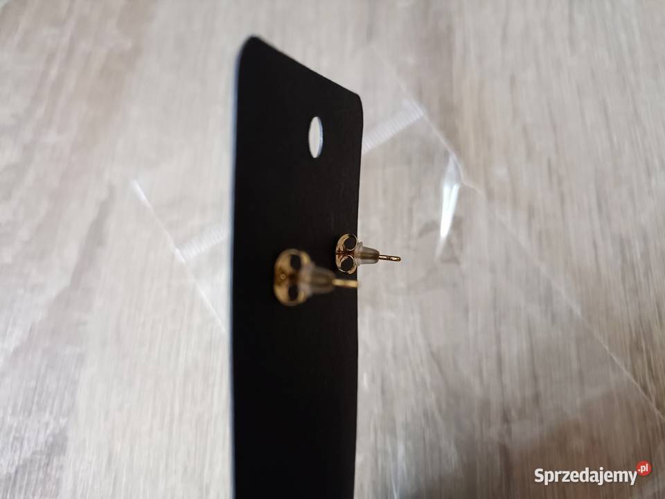 Kolczyki serduszka złote ze stali chirurgicznej Kwidzyn