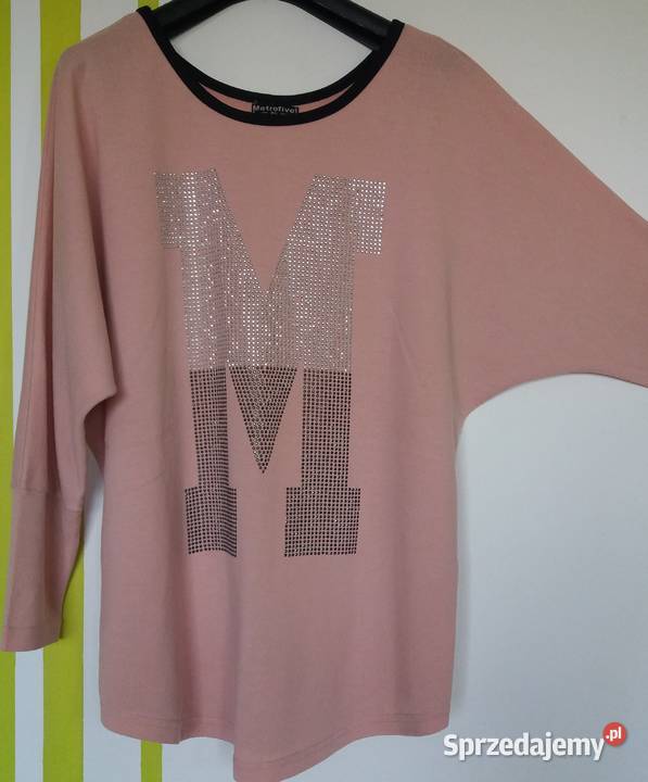 L Bluzka lekki sweterek o kroju nietoperza