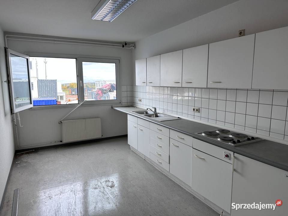 KONTENER BIUROWY MIESZKLANY KUCHNIA KORYTARZ