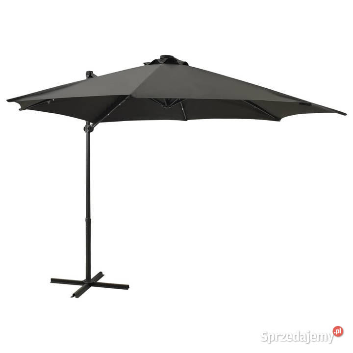 Parasol wiszący z lampkami LED i słupkiem Warszawa