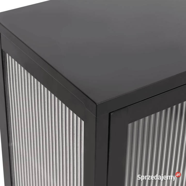 Szafka czarna 70x35x70 szkło i stal WM353001 Warszawa sprzedam