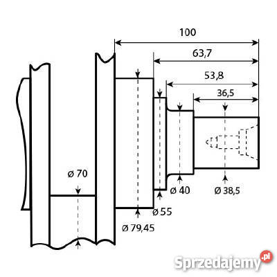 Wał korbowy John Deere 2120 1830 2130 1640 1840 Łążynek