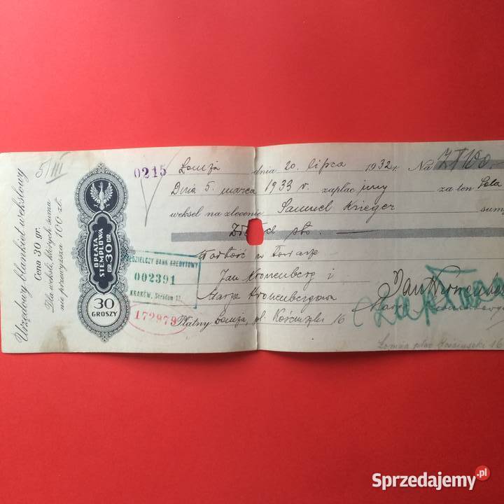 1541 Weksel Wystawiony W Łomży 38