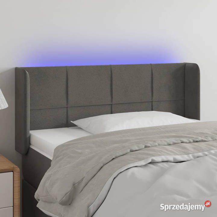 Zagłówek do łóżka z LED ciemnoszary 83x16x7888 mazowieckie Warszawa sprzedam