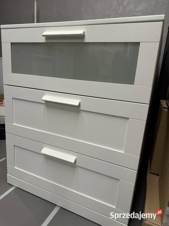 Komoda Ikea brimnes biała trzy szuflady