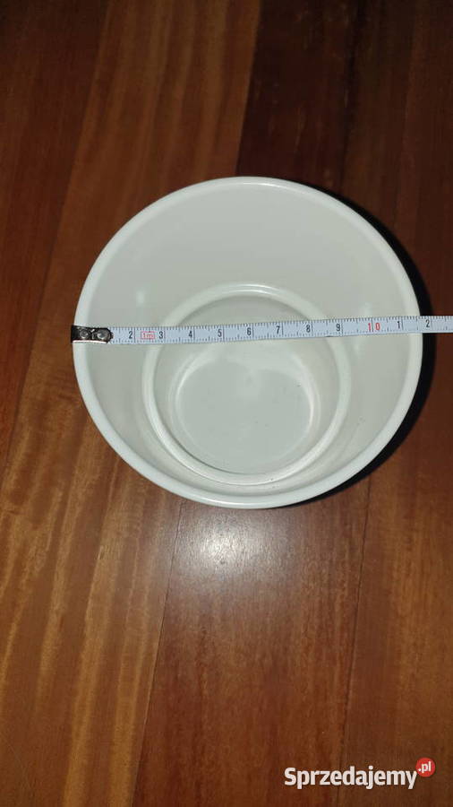 Osłonka doniczka ceramiczna biała Ikea Muskot Warszawa