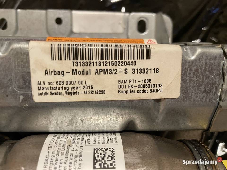 Poduszka airbag Volvo S60V60XC60 oryginał Mińsk Mazowiecki