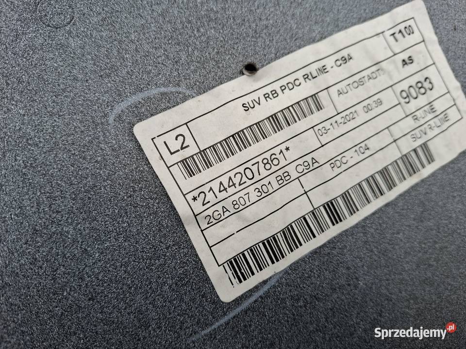 VW TROC ZDERZAK TYŁ TYLNY PDC DOKŁADKA KRATKA Bieleń