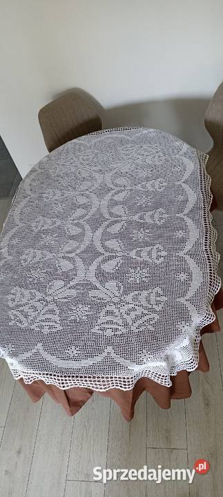 Biały obrus swiąteczny małopolskie Tarnów