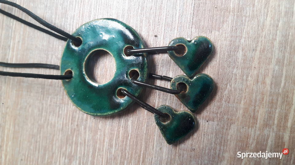 Naszyjnik ceramiczny ręcznie wykonany Zegarki i Biżuteria