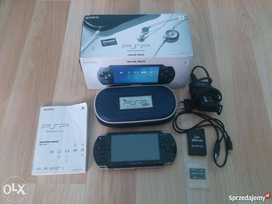 Konsola PSP 1003 FAT Przerobiona Karta 4GB Etui Konsole i automaty Chłaniów