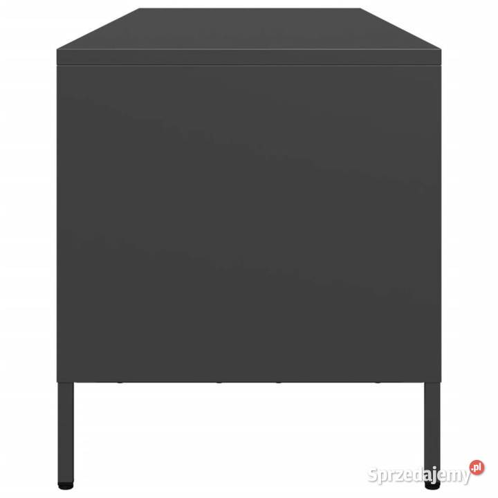Szafka RTV czarna 135x39x435 stal walcowana na