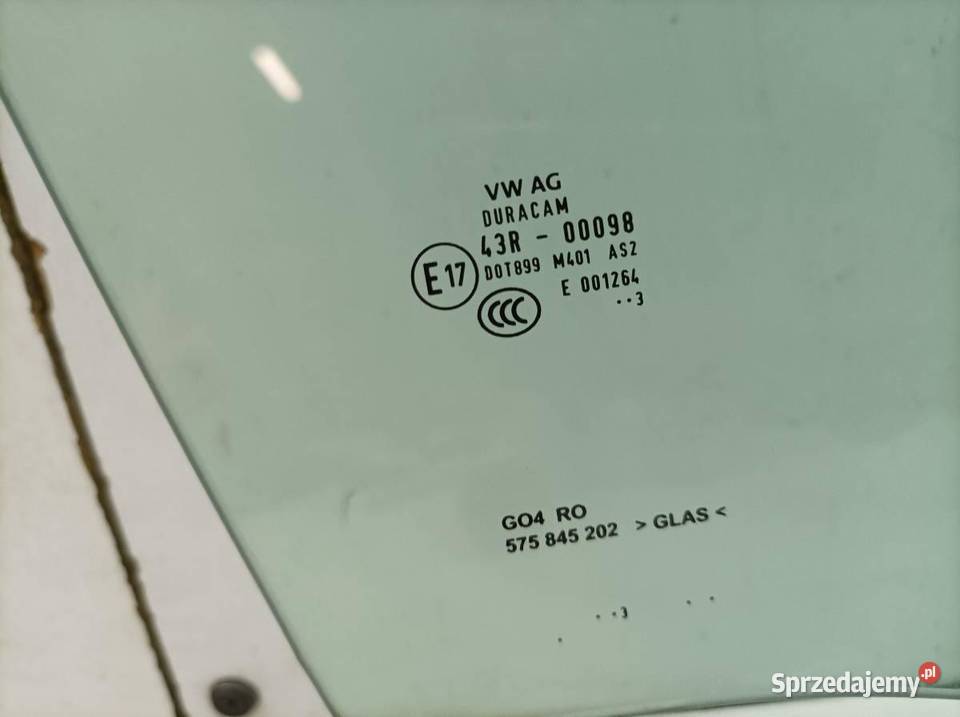 SZYBA DRZWI PRAWY PRZÓD 23 R VW AG DURACAM
