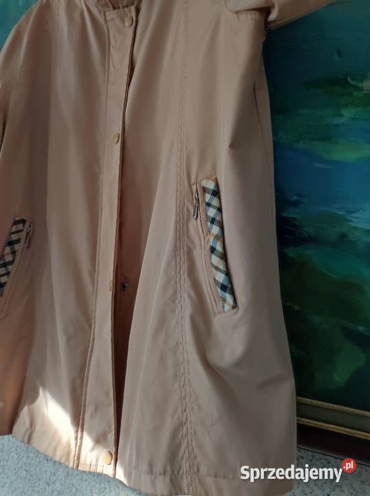 kurtka płaszcz trencz prochowiec damska wiosenna brązowy/beżowy Kielce sprzedam