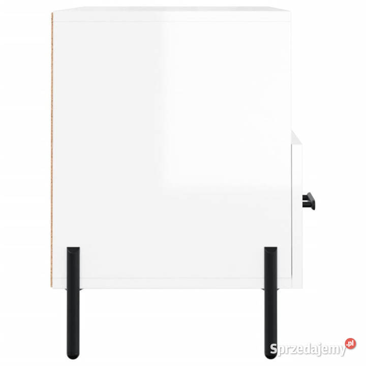 Szafka pod TV biała wysoki połysk 80x36x50 Szafki