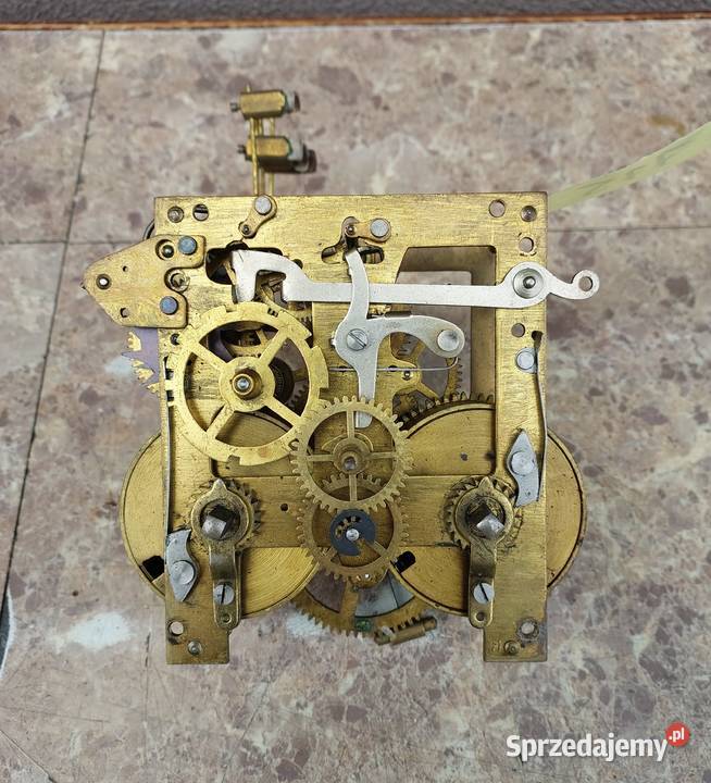 775 Mechanizm starego zegara ściennego Muhlheim Antyki pomorskie Tczew