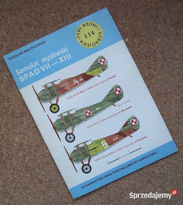 W Bączkowski Samolot myśliwski Spad VIIXIII Warszawa