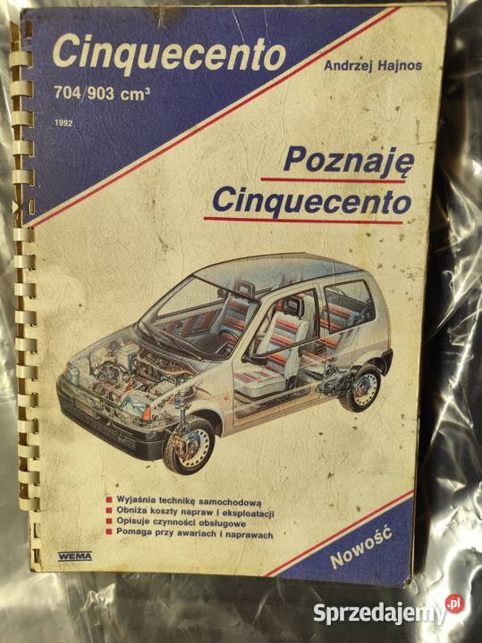 CINQUECENTO 704903 Książka serwisowa mazowieckie Warszawa sprzedam