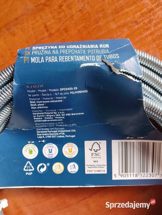 Sprężyna do udrażniania rur żmijka Myślenice