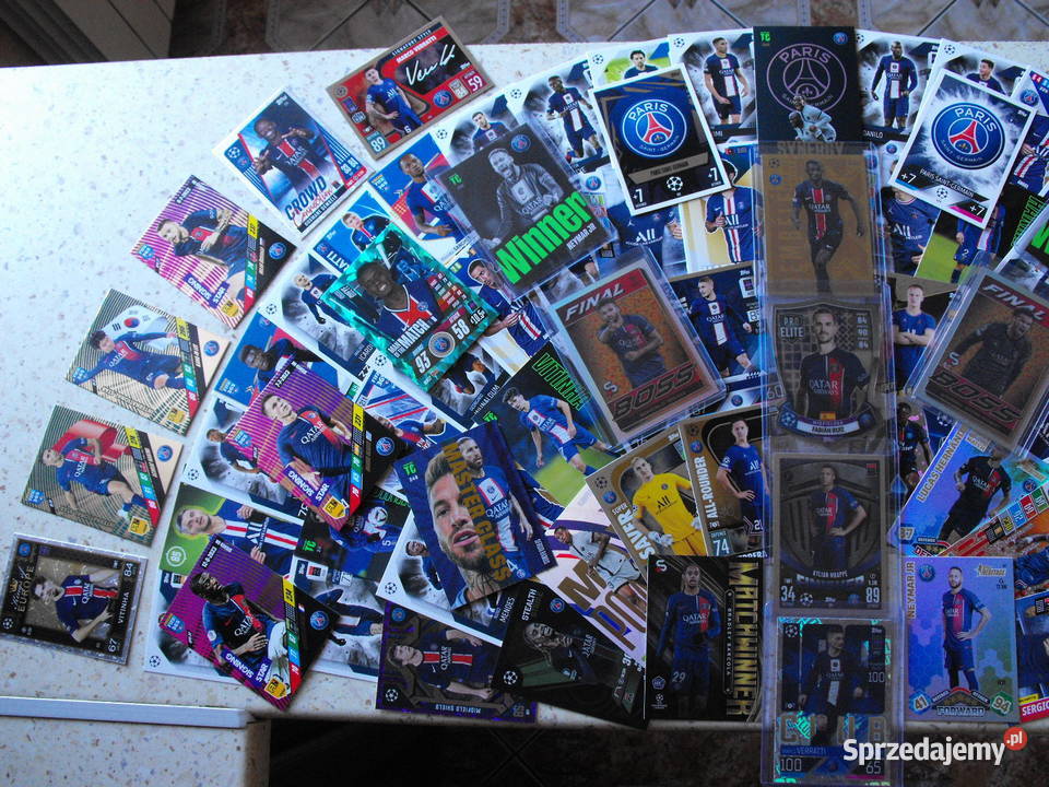 MEGA zestaw 88 sztuk karty PSG PANINI TOPPS Mykanów