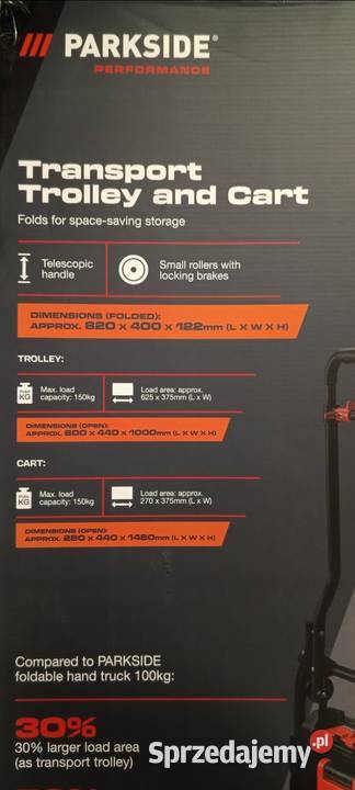 PARKSIDE Performance składany wózek transportowy Ełk