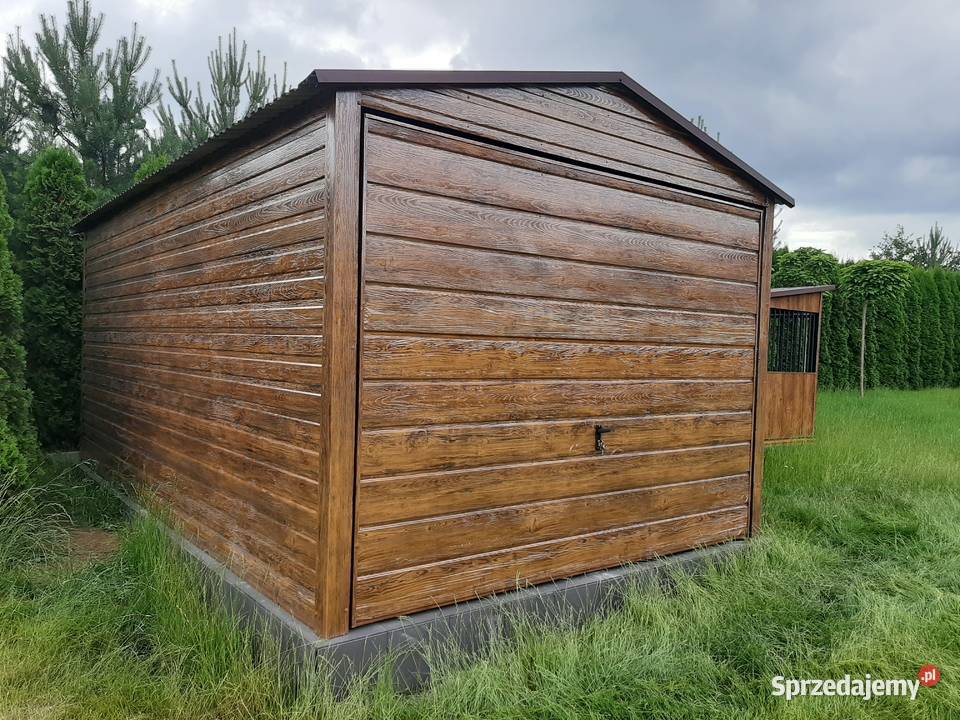 Garaż Blaszany Drewnopodobny 3x5 TANIO Garaże 15m2 Kazimierza Wielka