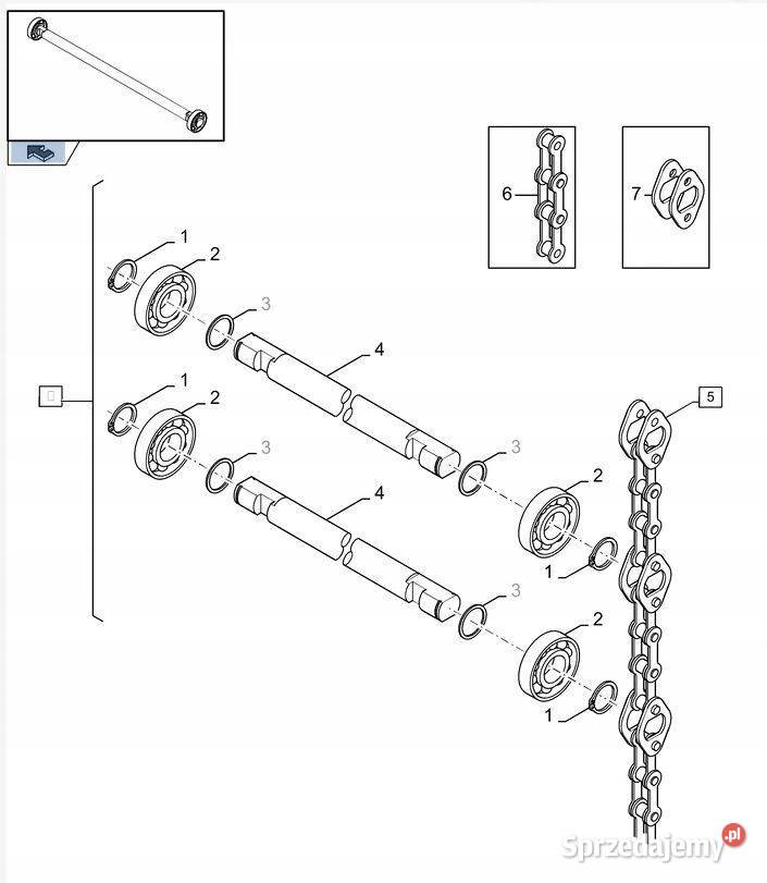 Łańcuch komory CASE IH rb344 Holland br 6090 Stawiski sprzedam
