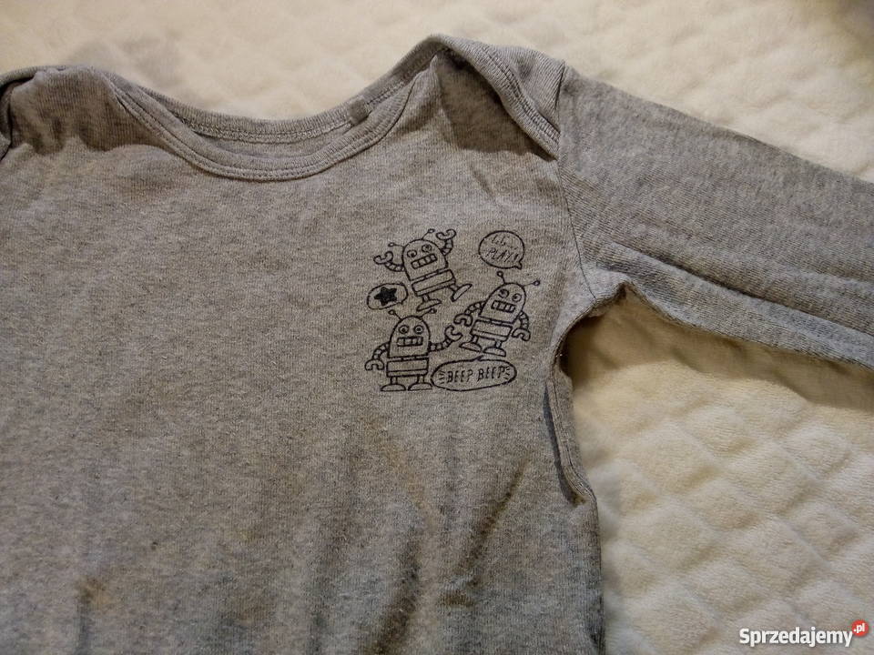 Body długi rękaw szare 8692 Rogoźnik