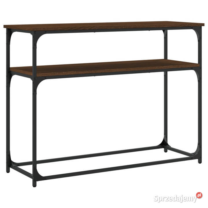 Stolik konsolowy brązowy dąb 100x355x75 WM834069