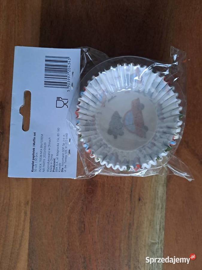 Komplet papilotek na babeczki muffiny motyw Warszawa