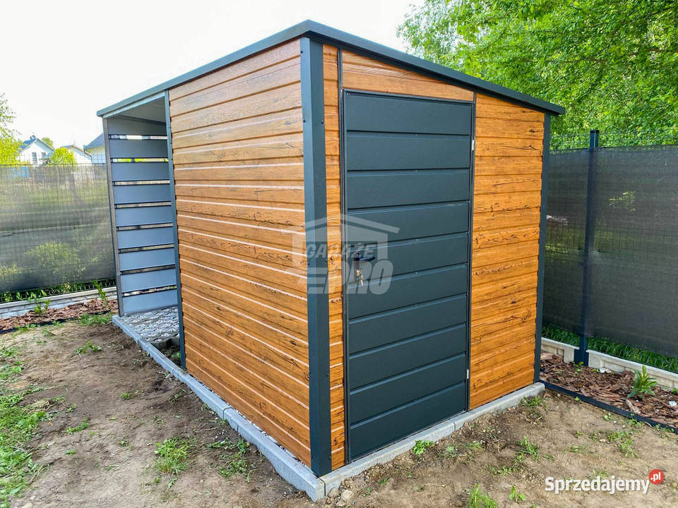 Schowek Domek Ogrodowy 2x2m wiata 2m Drzwi dach Szczecinek