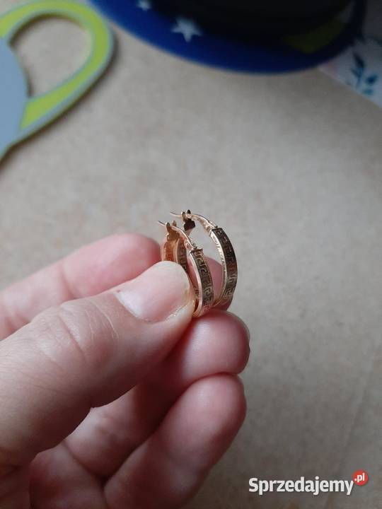 sliczne zlote koczyki 585 małopolskie sprzedam