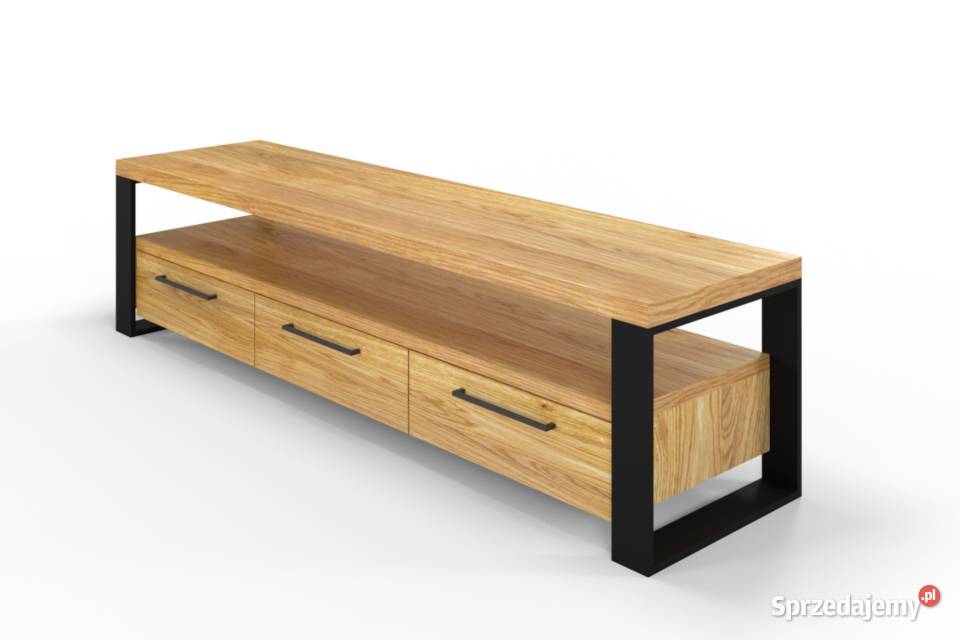 Szafka RTV Loftowa HERMAN z uchwytami RTV