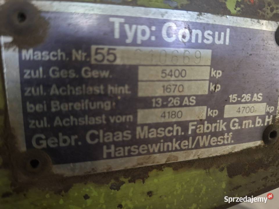 Kombajn class consul 3m heder Sieczkarnia-rozdrabniacz Zbożowe Białystok