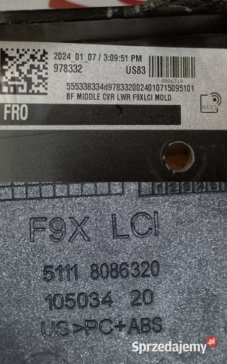 BMW X5 F95 X6 F96 LCI M PAKIET 23 RAMKA ATRAPA