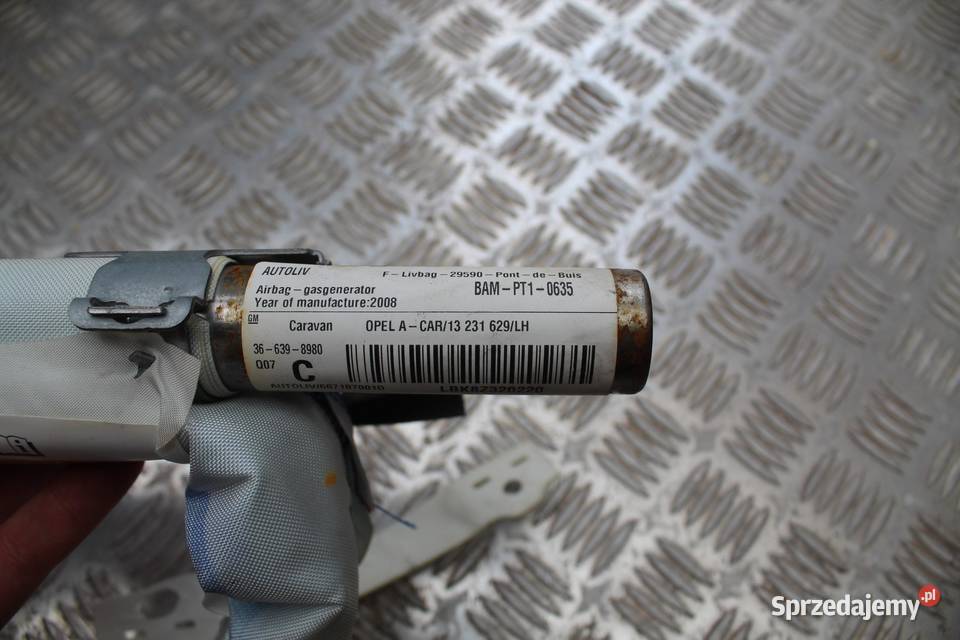 KURTYNA AIRBAG LEWA OPEL ASTRA H KOMBI 13231629 sprzedam